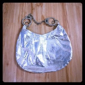 Cuffz by linz silver hobo bag